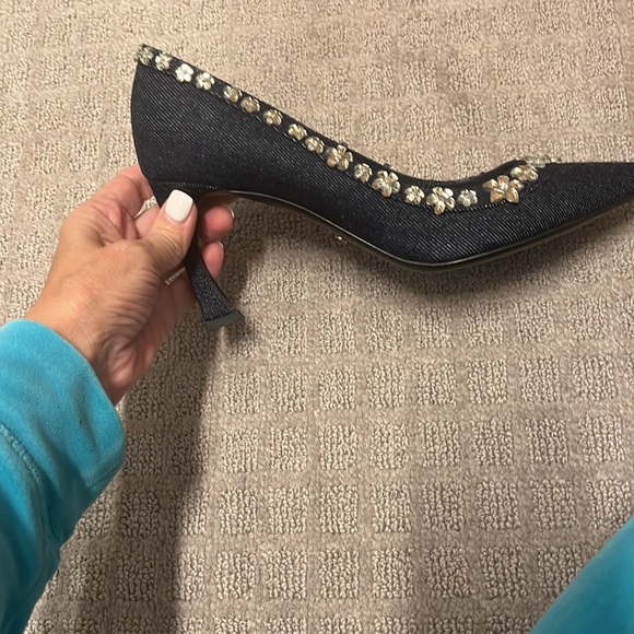 Dior denim crystal shoe - Picture 4 of 11